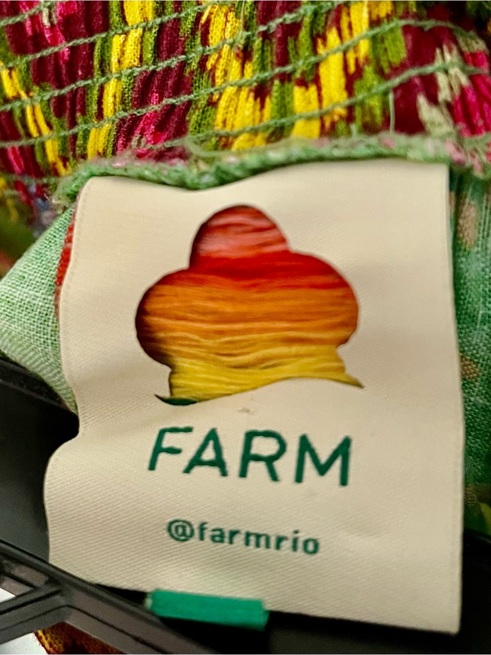 FARM Rio Green Tropical Midi Dress with Yellow, Pink & Blue Accents - Picture 7 of 8